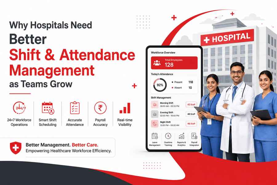 Employee attendance software dashboard showing attendance reports